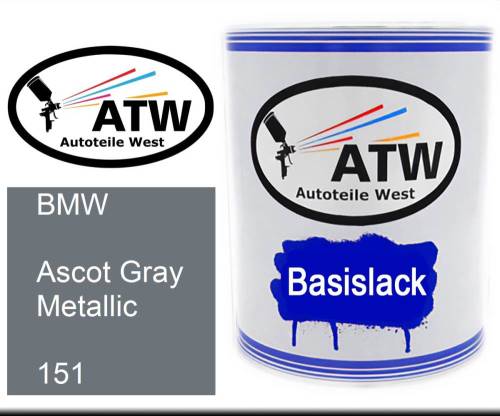 BMW, Ascot Gray Metallic, 151: 1L Lackdose, von ATW Autoteile West.